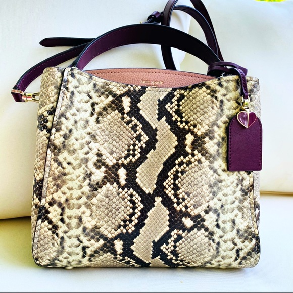 Kate Spade Fleur Embossed Small Top Handle Satchel - Picture 8 of 16